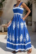 Printed Square Neck Cami Dress Casual Dresses