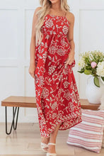 Floral Printed Spaghetti Strap Empire Waist Maxi Dress Woman Maxi Dress