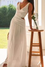 Cutout Back V-Neck Dress Casual Dresses