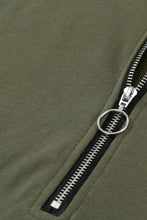 Side Slit Half Zip Long Sleeve Sweatshirt Woman Sweatshirts