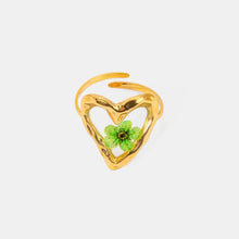 Stainless Steel Eternal Flower Ring Gold One Size Fashion Jewelry