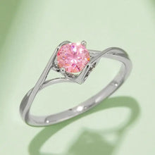 Moissanite 925 Sterling Silver Ring Blush Pink Fine Jewelry