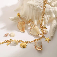 Ocean Theme Necklace and Earrings Jewelry Set Fashion Jewelry