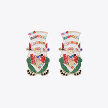 Rhinestone Alloy Santa Earrings Multicolor One Size Earrings