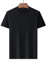 Men's Plus Size Round Neck Short Sleeve T-Shirt Black Mens Tops
