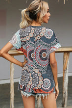 Shiny Printed Round Neck Short Sleeve Tee Woman T Shirts