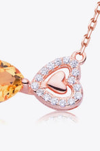 Citrine Heart 925 Sterling Silver Necklace Necklaces