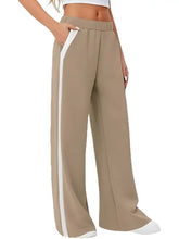 Side Striped Wide Leg Pants Woman Pants