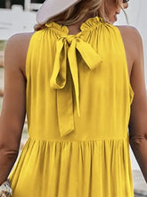 Ruffled Hem Sleeveless Mini Dress Casual Dresses