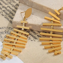 Titanium Steel Fishbone Shape Earrings Earrings