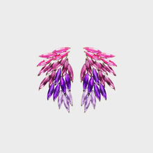 Alloy Acrylic Wing Earrings Lavender One Size Earrings