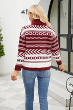 Geometric Turtleneck Long Sleeve Sweater Sweater Pullovers