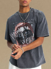 Men's Graphic Round Neck Half Sleeve T-Shirt Mens Tops