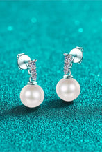 Moissanite Pearl Drop Earrings Earrings