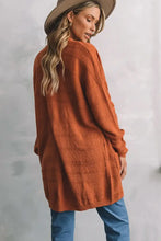 Open Front Textured Cardigan with Pockets Woman Outerwear
