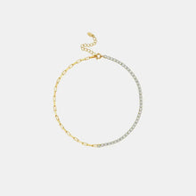 Zircon Titanium Steel Necklace Gold One Size Necklaces
