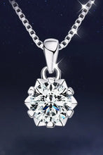 1 Carat Moissanite Pendant Platinum-Plated Necklace Silver One Size Necklaces