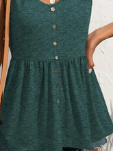 Decorative Button Wide Strap Tank Tanks & Camis