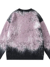 Men's Gradient Text Print Round Neck Sweater Mens Tops