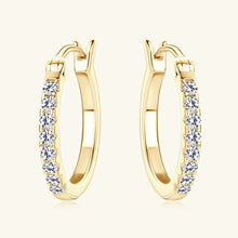 925 Sterling Silver Moissanite Huggie Earrings Earrings