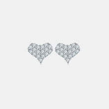 Moissanite 925 Sterling Silver Heart Stud Earrings Earrings