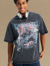 Men's Graphic Round Neck Half Sleeve T-Shirt Mens Tops