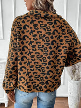 Leopard Half Zip Long Sleeve Sweatshirt Woman Sweatshirts