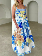 Pocketed Printed Sleeveless Cami Dress Casual Dresses