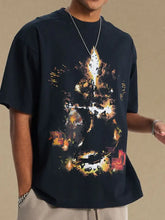 Men's Graphic Round Neck Half Sleeve T-Shirt Mens Tops
