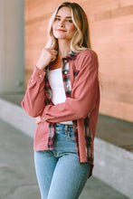 Plaid Button Down Collared Jacket Woman Outerwear