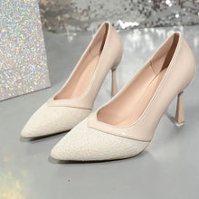 Point Toe Stiletto Pumps Apricot woman pumps