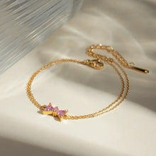 Stainless Steel Zircon Bow Bracelet Bracelets