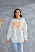 GAME DAY Long Sleeve Round Neck Sweatshirt Sherbet Woman Sweatshirts
