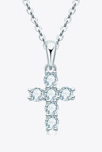 925 Sterling Silver Cross Moissanite Pendant Necklace Necklaces