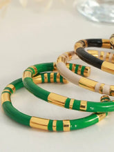 Enamel Titanium Steel Cuff Bracelet Bracelets