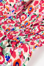 Floral Half Sleeve Deep V Neck Cutout Back Maxi Dress Woman Maxi Dress