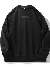 Men's Letter Round Neck Long Sleeve Sweatshirt Mens Tops