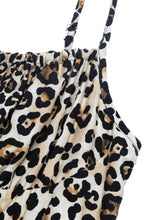 Smocked Leopard Midi Cami Dress Casual Dresses