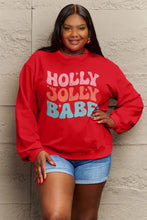 Simply Love Full Size HOLLY JOLLY BABE Long Sleeve Sweatshirt Woman Sweatshirts