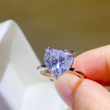 5 Carat 925 Sterling Silver Moissanite Heart Shape Ring Rings