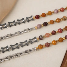Titanium Steel Egg Yolk Stone Necklace Necklaces