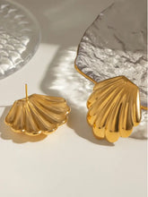 18K Gold-Plated Stainless Steel Shell Stud Earrings Earrings