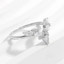 Inlaid Zircon 925 Sterling Silver Ring Rings