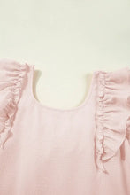 Ruffle Sleeve Bow Back Mini Dress Woman Casual Dress