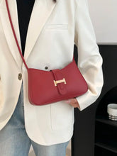 PU Leather Shoulder Bag Deep Red One Size Shoulder Bags