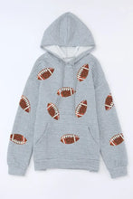 Drawstring Football Long Sleeve Hoodie Woman Sweatshirts