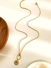 2-Piece Sunflower Pendant Necklace Fashion Jewelry