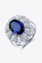 5 Carat Lab-Grown Sapphire Flower Shape Ring Rings