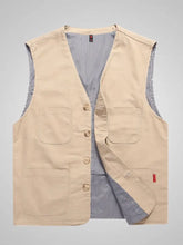 Men's Plus Size Button Up Vest Mens Tops