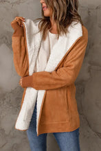 Open Front Long Sleeve Sherpa Jacket Woman Outerwear
